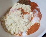 A picture of step 1 of Dahi Phulkiyan.