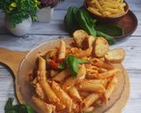 A picture of step 8 of Penne Arrabiata.