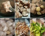 รูปขั้นตอนการทำที่ 1 ของ "ข้าวต้มไชเท้ากระดูกหมูซุปปลาหมึกแห้ง"🥣😋