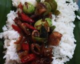 Foto langkah ke 3 dari resep Nasi Bakar Cumi Asin.