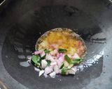 A picture of step 1 of Cluster beans sabji.