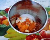 A picture of step 3 of Healthy tasty musk melon dry fruit milk shake.