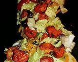 A picture of step 13 of Tex's Chicken Tikka Kebab on Naan Bread 🐔🍞🍲🌿.