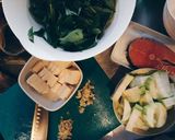 Oak的假日手作便當-鮭魚豆腐佐絲瓜地瓜葉的食譜步驟1照片