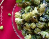 A picture of step 3 of Garlicky green gram.