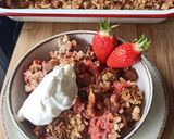 Une image de l'étape 4 de Crumble fraises, rhubarbe.