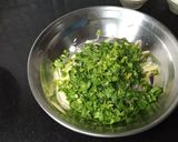 A picture of step 2 of Aloo Ke pakoray.