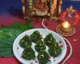 A picture of step 7 of Pan gulkand Modak without khoya or condensed milk.