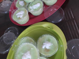 Puding Roti Tawar Pandan Kelapa