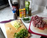 Foto del paso 1 de la receta: Carne en salsa de soya (mongoliana)