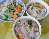 Hình bước làm 3 của món Hủ tiếu mì xương và thịt heo