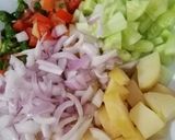 A picture of step 2 of Phulki chana chaat.