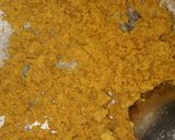 A picture of step 3 of Bassan ka halwa.