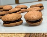 Narancsos csokoládés ganache-val töltött Macaron 🤍 recept fázis 8 fotója