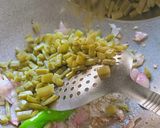 A picture of step 3 of Gavarachi Bhaji(Cluster beans Bhaji).