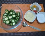 A picture of step 1 of Bittergourd chips.