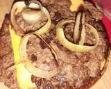 Pas rețetă Smash burger cu chiflă integrală și cartofi la cuptor 7 fotografie