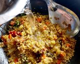 A picture of step 8 of Vegetable proso Millet one pot meal.