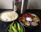 A picture of step 1 of Chilli fritters.