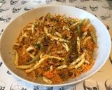 Une image de l'étape 7 de Salade de fusilis pugliesi aux carottes et olives (sauce vinaigrette aux herbes).