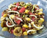 Foto del paso 6 de la receta Ensalada de lentejas con sandía y calabacín