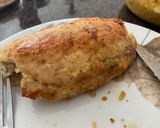 A picture of step 1 of Chicken Cordon Bleu (my style).