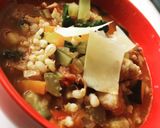 A picture of step 6 of Pearl Barley Minestrone with Italian Sausage.