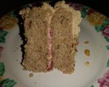 A picture of step 12 of Peanut butter cake wit strawberry jam#charityrecipe#4wkchalenge.