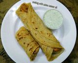 A picture of step 7 of Chicken tikka roll paratha.