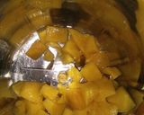 A picture of step 1 of Mango shake.