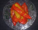 A picture of step 5 of Stuffed red chilli pickle.