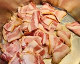 A picture of step 1 of Creamy Rigatoni with Bacon 🥓.