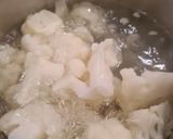 A picture of step 1 of Cauliflower based pizza.