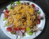 A picture of step 6 of Lahori pulao.