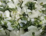 A picture of step 3 of Mooli, shaljum ki sabzi.