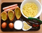 รูปขั้นตอนการทำที่ 1 ของ ไข่อบมันฝรั่งและชีส baked egg and potatoes with cheese