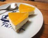 A picture of step 6 of No Bake Orange-Gelatin Layered Cheesecake.