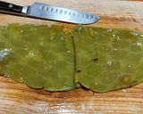 A picture of step 2 of Nopal Stuffed with Beans and Cheese.
