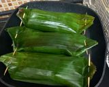 Foto langkah ke 5 dari resep Nasi bakar cumi asin + petai.