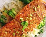 Foto del paso 5 de la receta: Noodles de arroz con brócoli y salmón