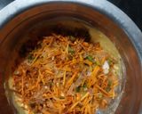 A picture of step 2 of Sattu and Mix veg cheela.