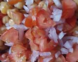 A picture of step 3 of Chana chat.
