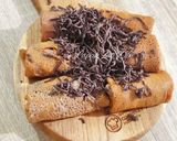 Foto langkah ke 4 dari resep Dadar Gulung Coklat Isi Vla Vanila.