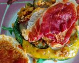 Foto del paso 6 de la receta: 81.🍔Cheeseburger Gourmet con jamón ibérico y otras delicias