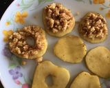 A picture of step 5 of Honey Glazed Apples with Crumbled Cake.