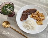 Hình bước làm 2 của món Sườn bò ướp nướng - khoai tây nướng - ăn dặm