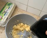 A picture of step 4 of Frieda’s Rhubarb Cake.