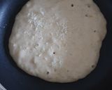 A picture of step 7 of Banana pancake (no milk/ no egg) with sourdough starter discard.