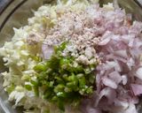 A picture of step 1 of Thoran Cabbage, Kerala Special side dish in lunch time,just like crunchy Salad,tasty and healthy.