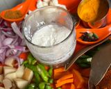 A picture of step 1 of Smoke Veggie Biryani.